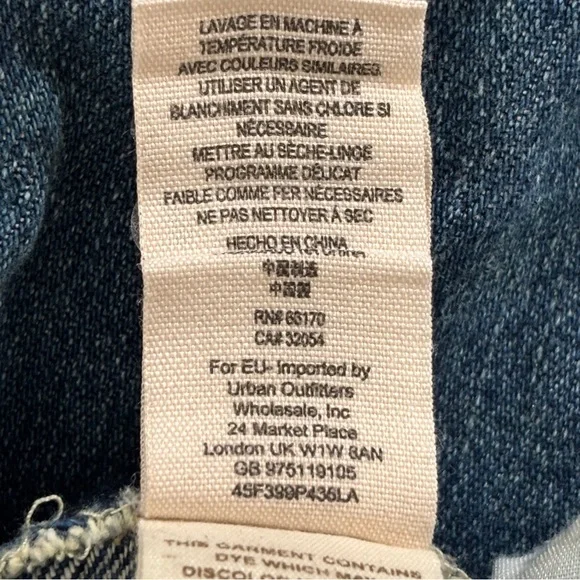 Free People V-neck Cross back Bib Relaxed Overalls Straight Leg Size 25 - Picture 11 of 13